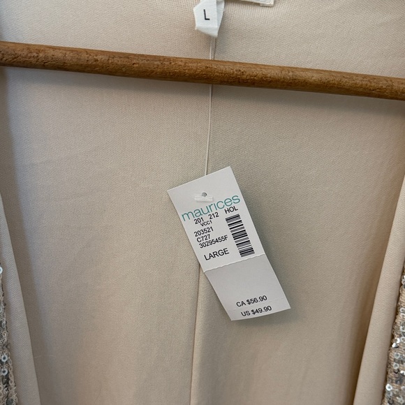 Sequin Champagne Women’s Coverup - Picture 2 of 4